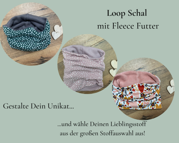 Loop Schal mit Fleece Futter
